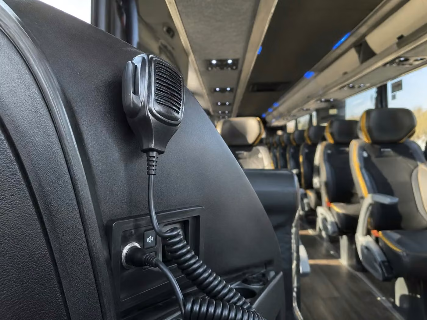 ankeny 56 passenger charter bus pa system