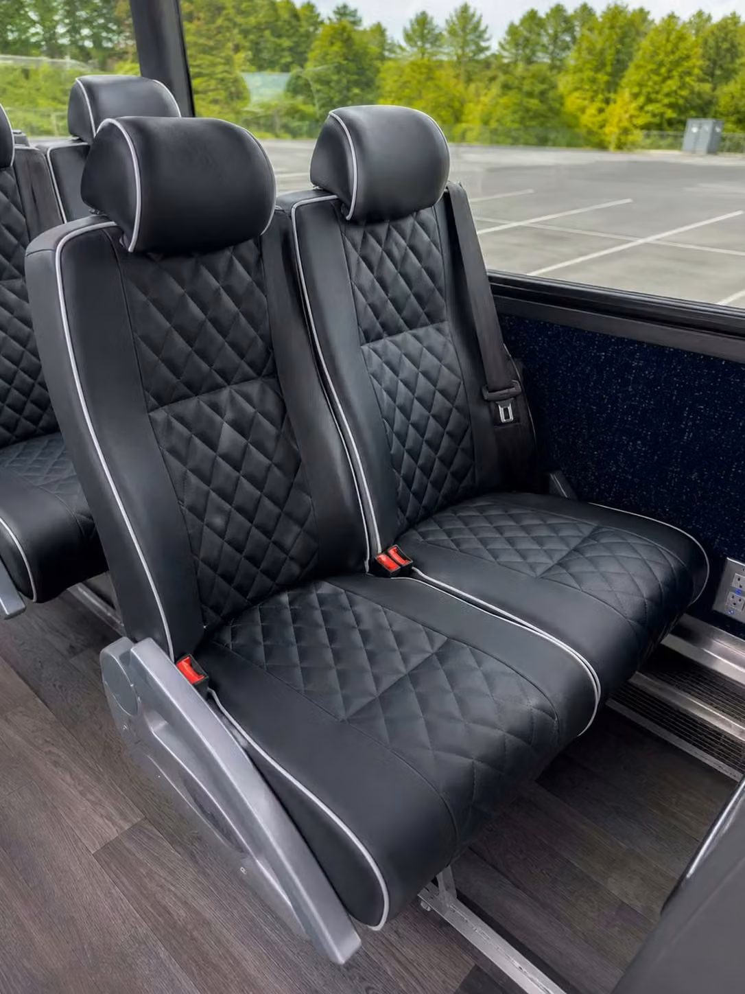 ankeny 56 passenger charter bus reclining seats