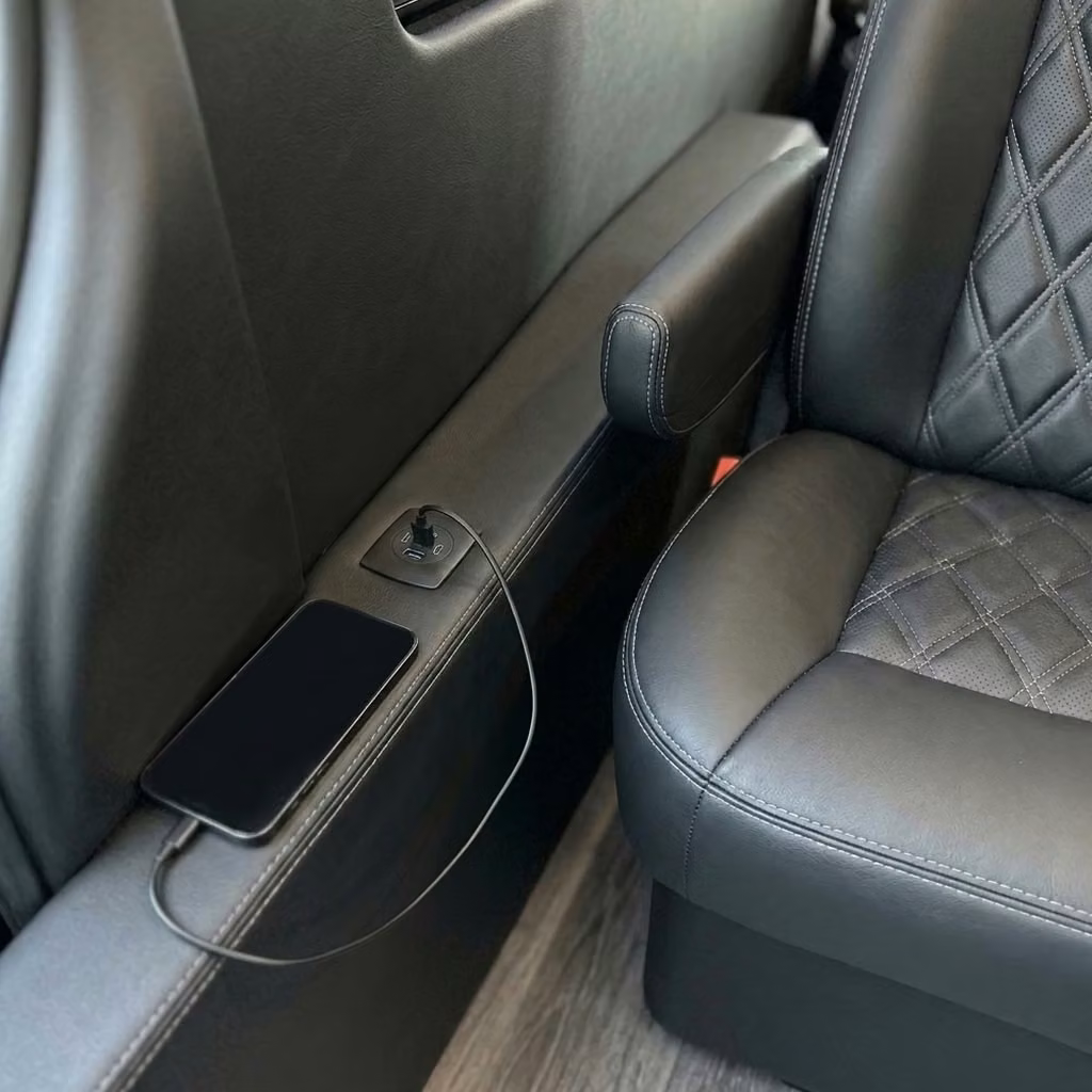 ankeny sprinter van rental with driver usb charging