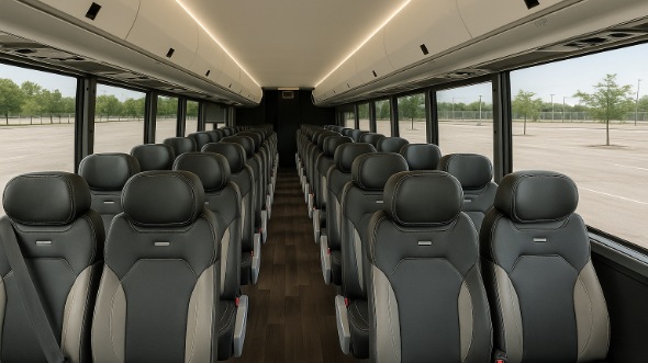 Interior of Charter Bus Company Cedar Rapids's 30 Passenger Minibus in Cedar Rapids