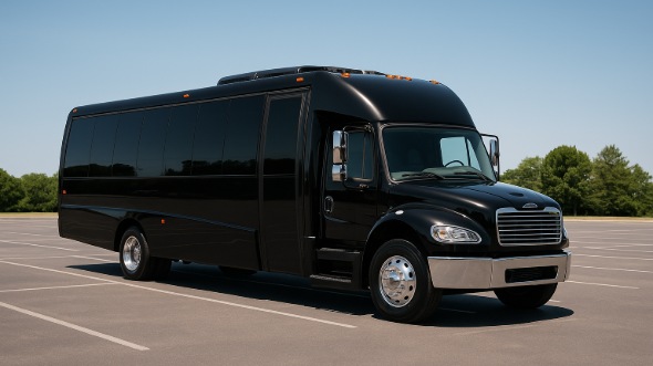 Exterior of Charter Bus Company Cedar Rapids's 35 Passenger Minibus in Cedar Rapids
