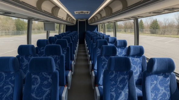 ankeny 50 passenger charter bus inside