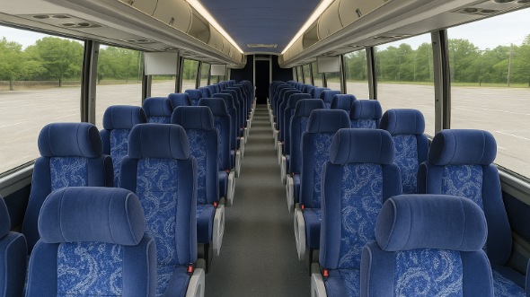 ankeny 54 passenger charter bus inside