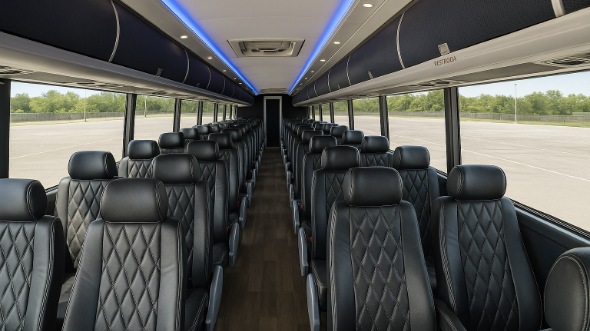 ankeny 55 passenger charter bus inside