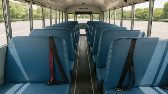 Interior of Charter Bus Company Cedar Rapids's School Bus in Cedar Rapids